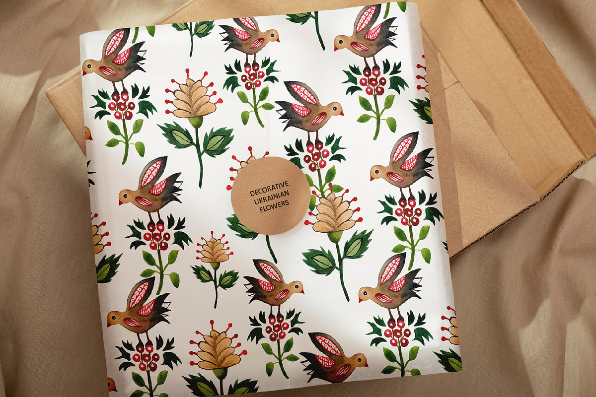 Decorative Ukrainian Flowers, a Decorative Illustration by Design X0 (Photo 6 of 15)