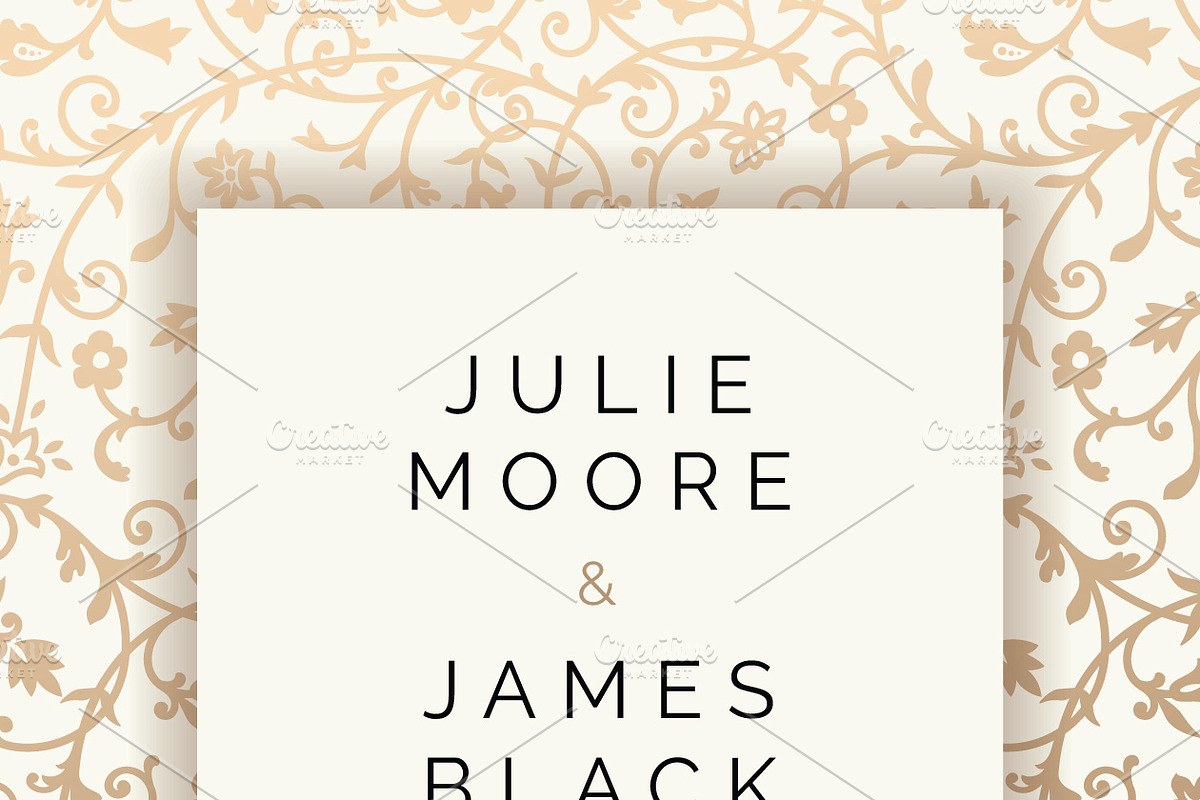 Golden Wedding Invitation, an Invitation Template by Greeek (Photo 2 of 2)