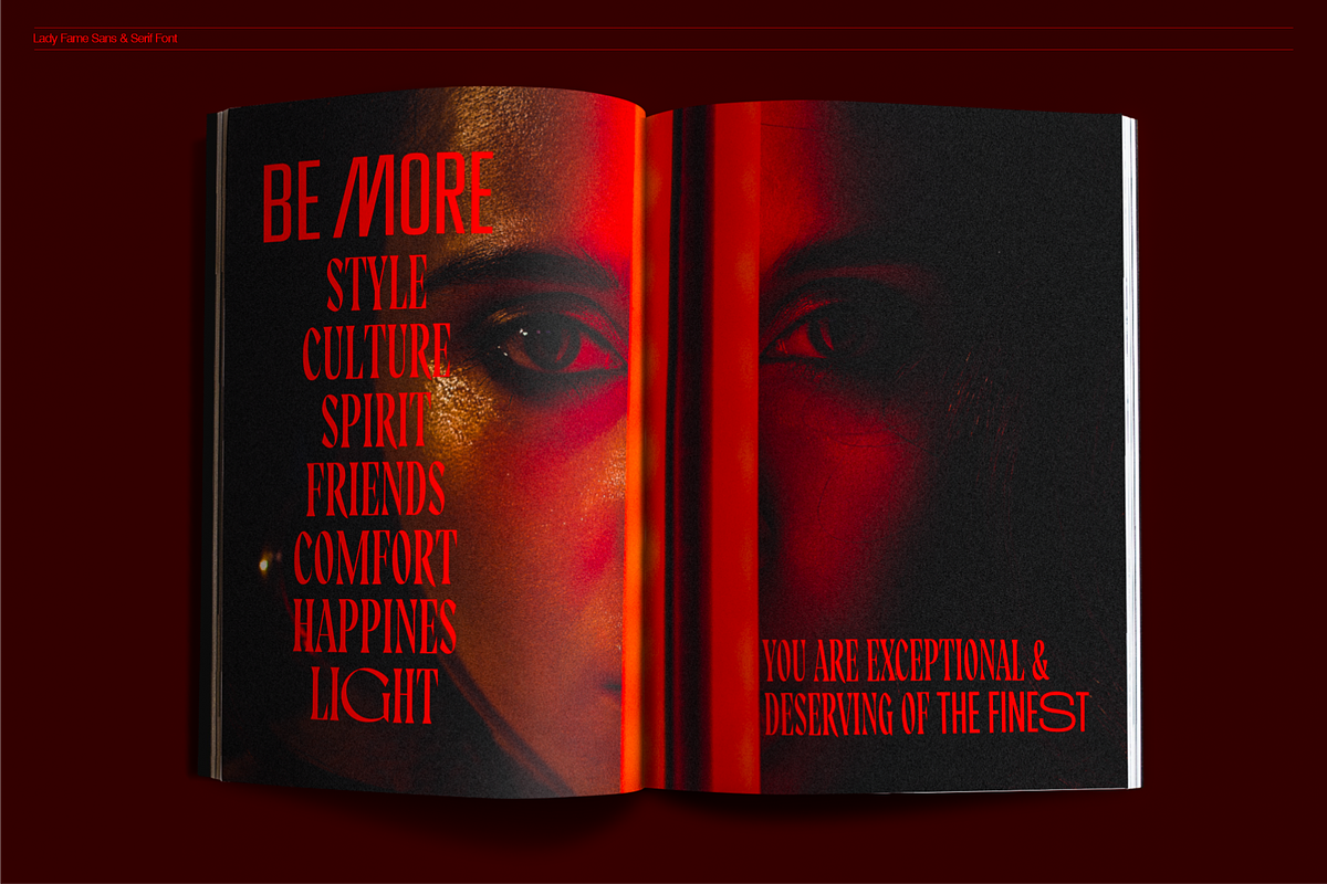 Lady Fame - Font Duo, a Sans Serif Font by RedyStudio (Photo 4 of 11)