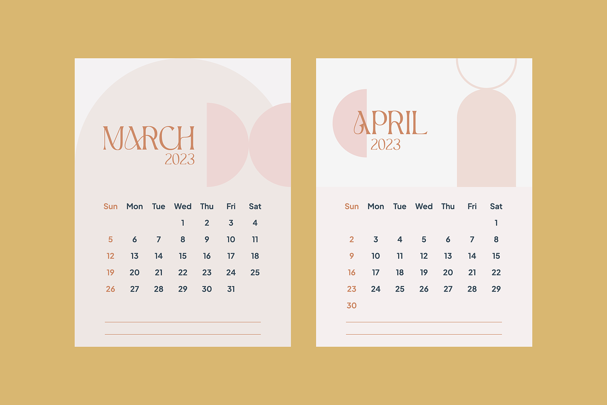 2023 Calendar Aesthetic Planner, a Stationery Template by Lucky Xtian (Photo 3 of 7)