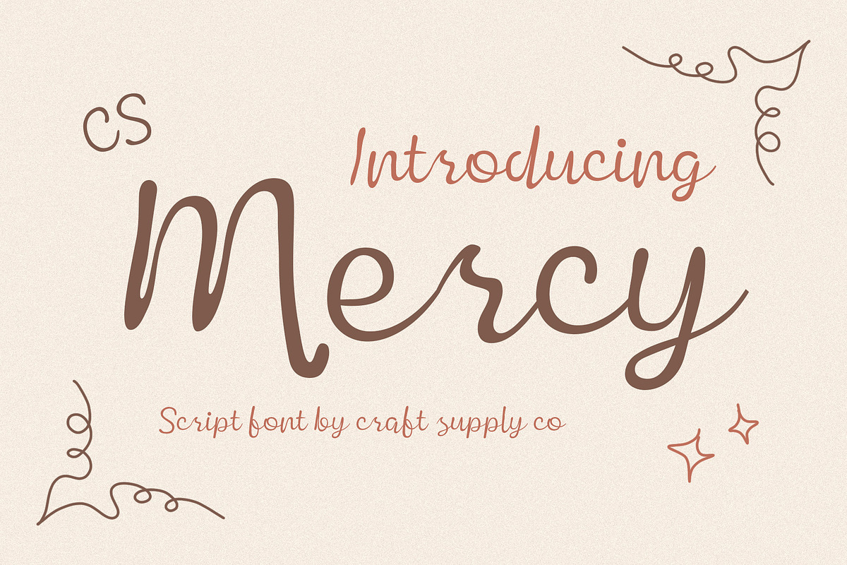 CS Mercy – Script Font, a Script Font by Craft Supply Co. (Photo 1 of 8)
