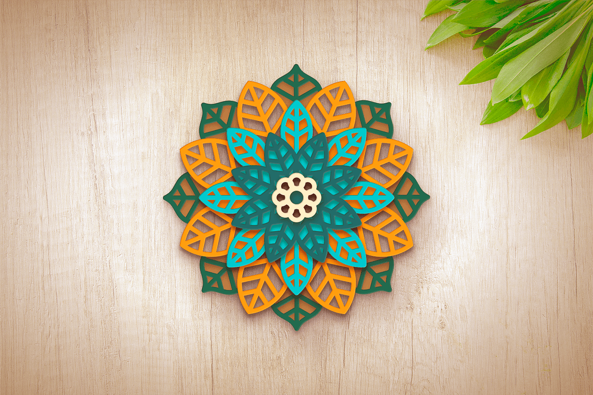 3D Poinsettia Flower Mandala, an Object Graphic by Arshad Ali (Photo 8 of 8)