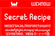 Secret Recipe font, a Sans Serif Font by weknow (Thumbnail 1 of 8)