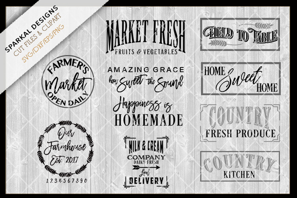 Farmhouse Bundle Sale ~ SVG Files, an Object Graphic by SparkalDesigns (Photo 1 of 10)