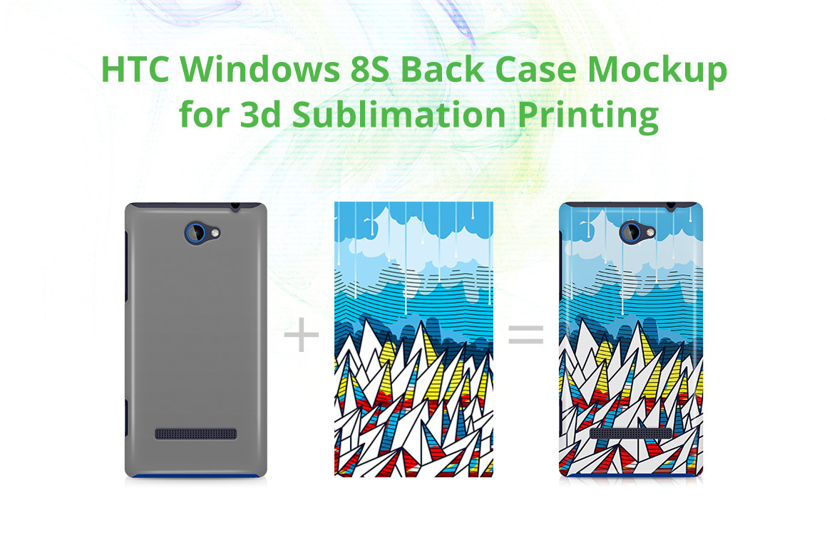 Htc Windows Phone 8S 3D Case MockUp by Vecras  Creative Market