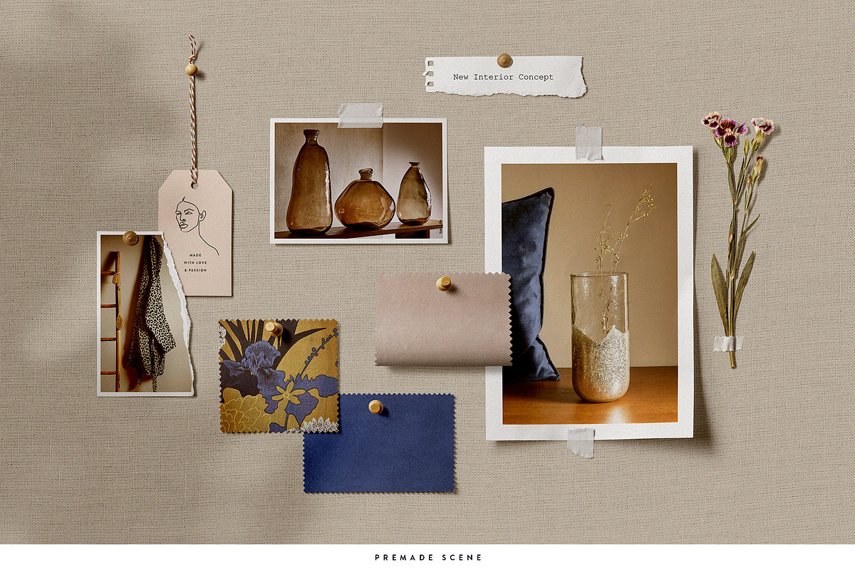 Wall Moodboard Scene Creator, a Product Mockup by Ruby&Heart Collective (Photo 8 of 18)