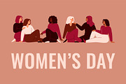 Women's Day Vector Cards, a Person Illustration by Mary Long (Thumbnail 1 of 5)