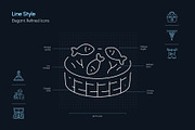 Fishing Icon Art Set, an Outline Icon by Prosymbols (Thumbnail 3 of 8)