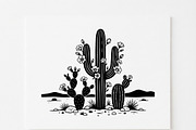 60 Desert Cactus Floral Silhouette, a Seasonal Illustration by Amazin_art (Thumbnail 20 of 35)