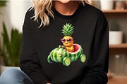 Summer Pineapple Car Clipart, an Illustration by DreamCafeArt (Thumbnail 3 of 7)