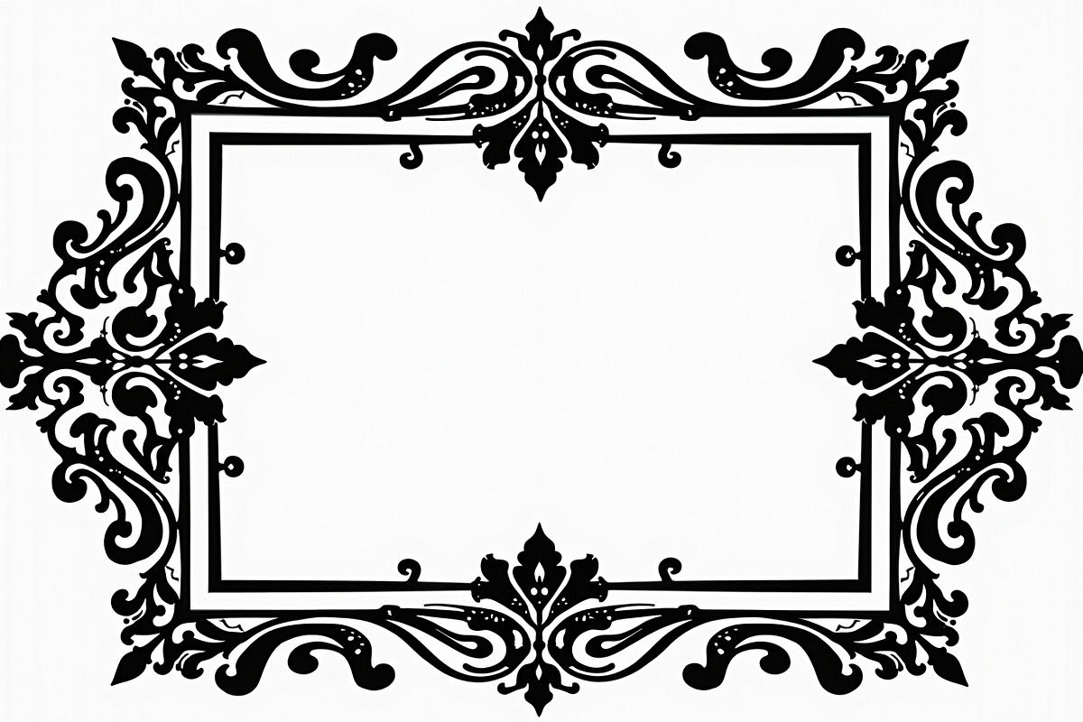 Elegant Floral Border Vector Design,, an Illustration by Amazin_art (Photo 5 of 26)