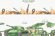 Military transport watercolor, a Transportation Illustration by Marina Ermakova (Thumbnail 6 of 9)