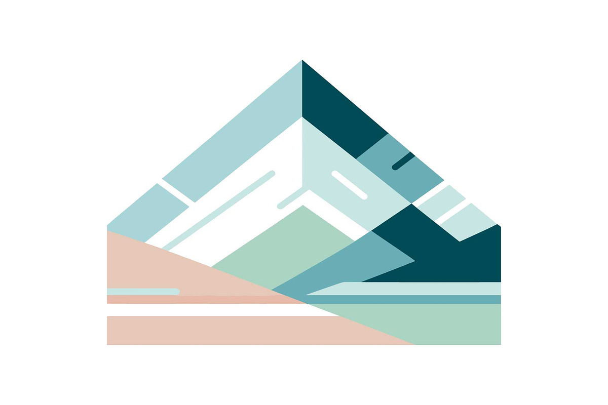 Geometric Mountain Icons Pack, an Object Graphic by yasushie (Photo 9 of 12)