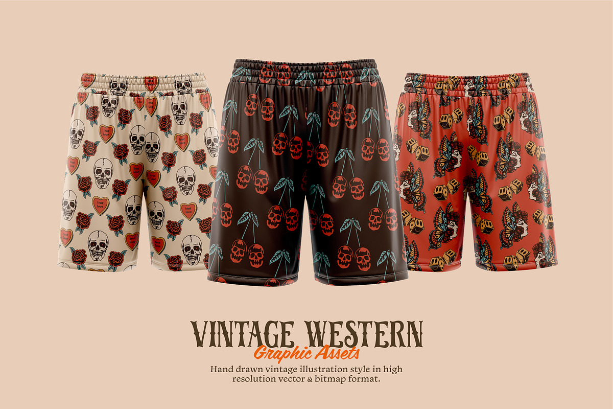 Traditional Tattoo Graphic Assets, an Illustration by ARQAM Studio (Photo 6 of 9)