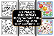 Happy Valentine Day Coloring Book, a Seasonal Illustration by Ink Gallery (Thumbnail 1 of 3)