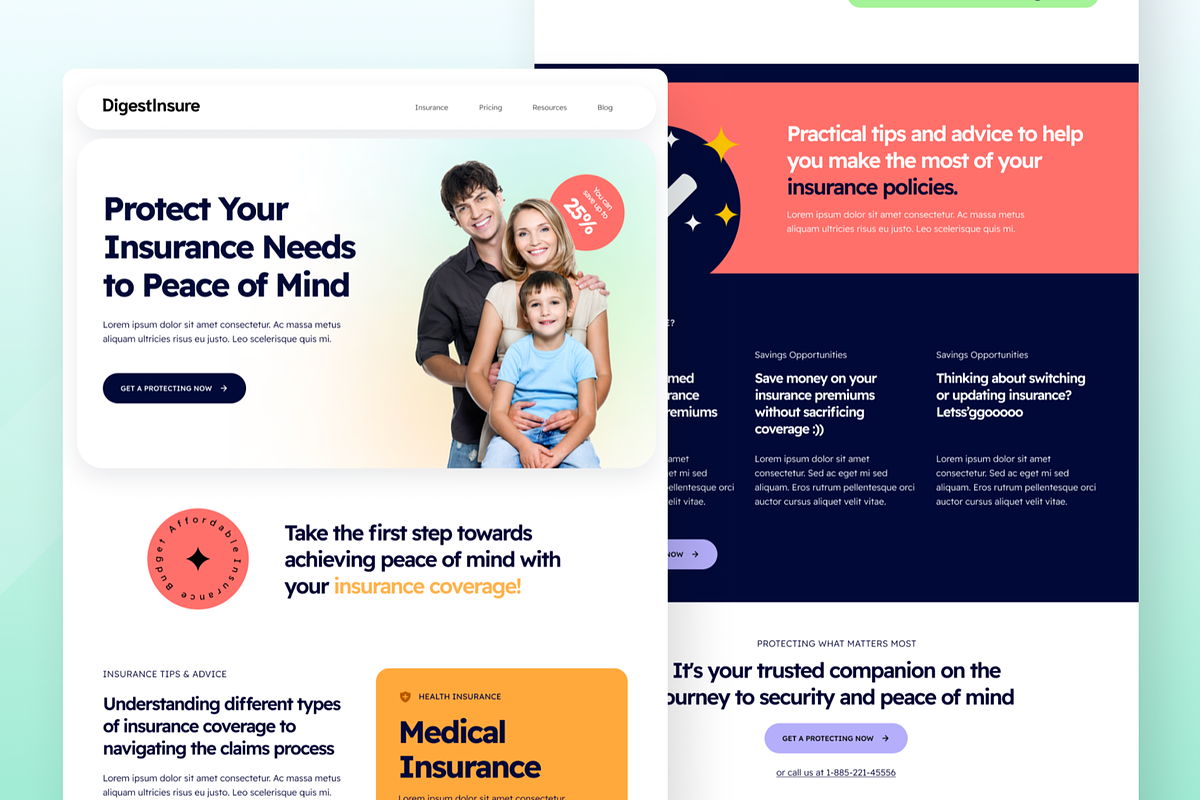 Insurance Email Newsletter, a Templates & Theme by SquidPixey (Photo 6 of 6)