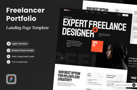 WORKIN - Freelancer Portfolio, a Landing Page Template by SLAB! Design