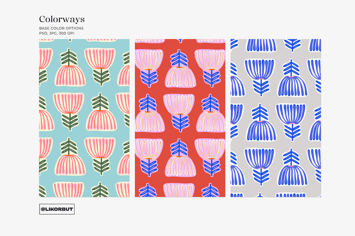 Kaleo Abstract Floral Pattern, a Pattern Graphic by likorbut (Photo 7 of 12)
