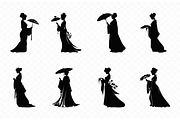 Geisha Silhouette Vector art Set, a Person Illustration by Gfx Expert Team (Thumbnail 3 of 3)