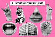 Halftone Mixed Media Collage Kit, an Object Graphic by Le.nart (Thumbnail 2 of 7)