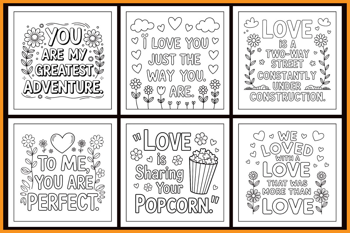 Wedding Quotes Coloring Book, an Object Graphic by protabsorkar11 (Photo 4 of 4)
