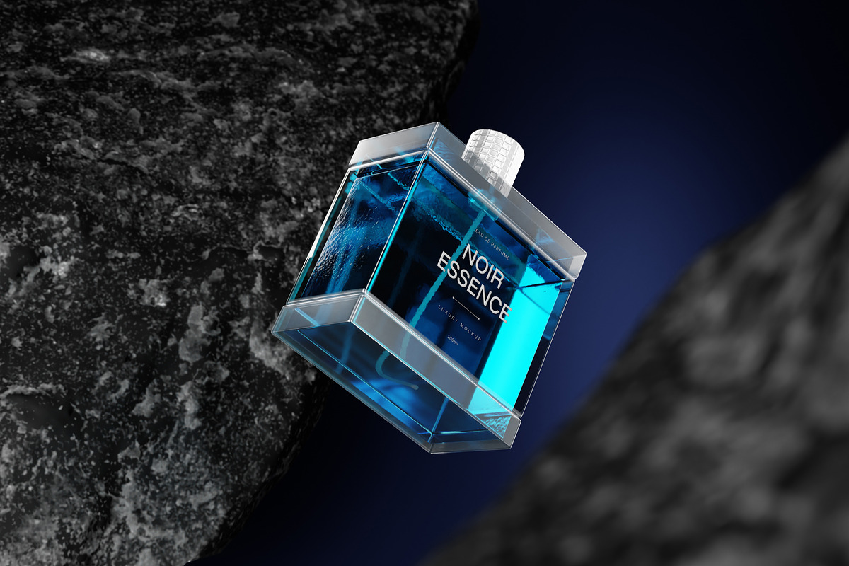 Luxury Bottle Perfume Mockup, a Packaging Mockup by SLAB! Design (Photo 6 of 6)