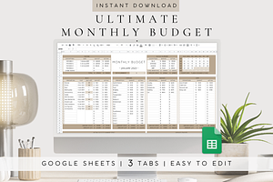 Digital Monthly Budget Template