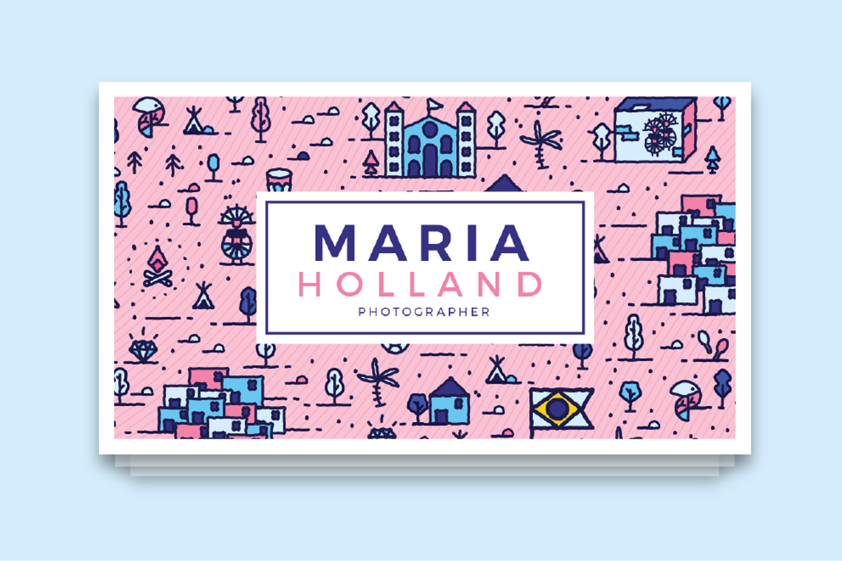 Maria Holland Business Card Template, a Business Card Template by D | S Creative Design (Photo 1 of 4)