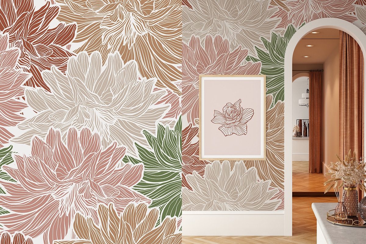 Elegant Floral Patterns Vector, a Pattern Graphic by ilonitta (Photo 6 of 10)