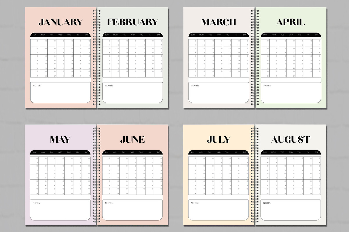 Minimal Monthly Planner 2026, a Stationery Template by MightyDesign (Photo 3 of 7)