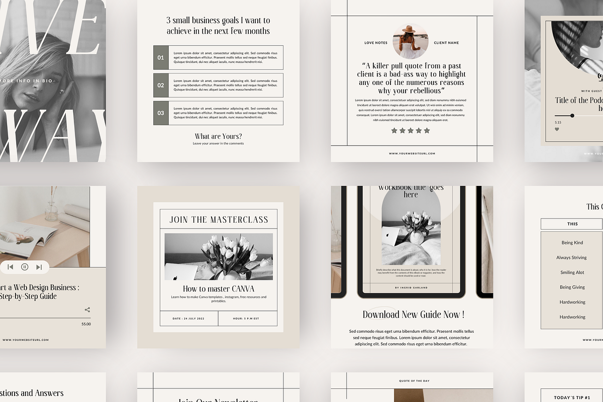 Canva Coaching Designer Kit Ingrid, a Social Media Template by Lovely Confetti (Photo 3 of 9)