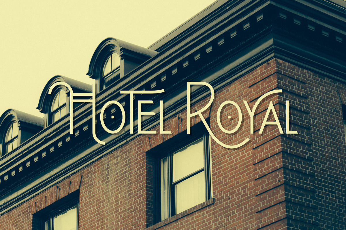 Hotel Royal Vintage Font, a Sans Serif Font by Graphicdome (Photo 8 of 15)