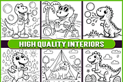 Friendly Dinosaur Coloring Book, an Animal Illustration by Ink Gallery (Thumbnail 4 of 5)