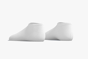 White Low-cut Socks 3D Model