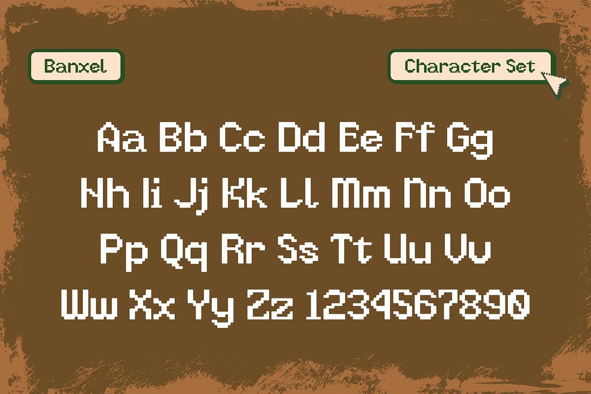 Banxel – Pixel Bold New Display Font, a Symbol Font by Drizy (Photo 3 of 8)