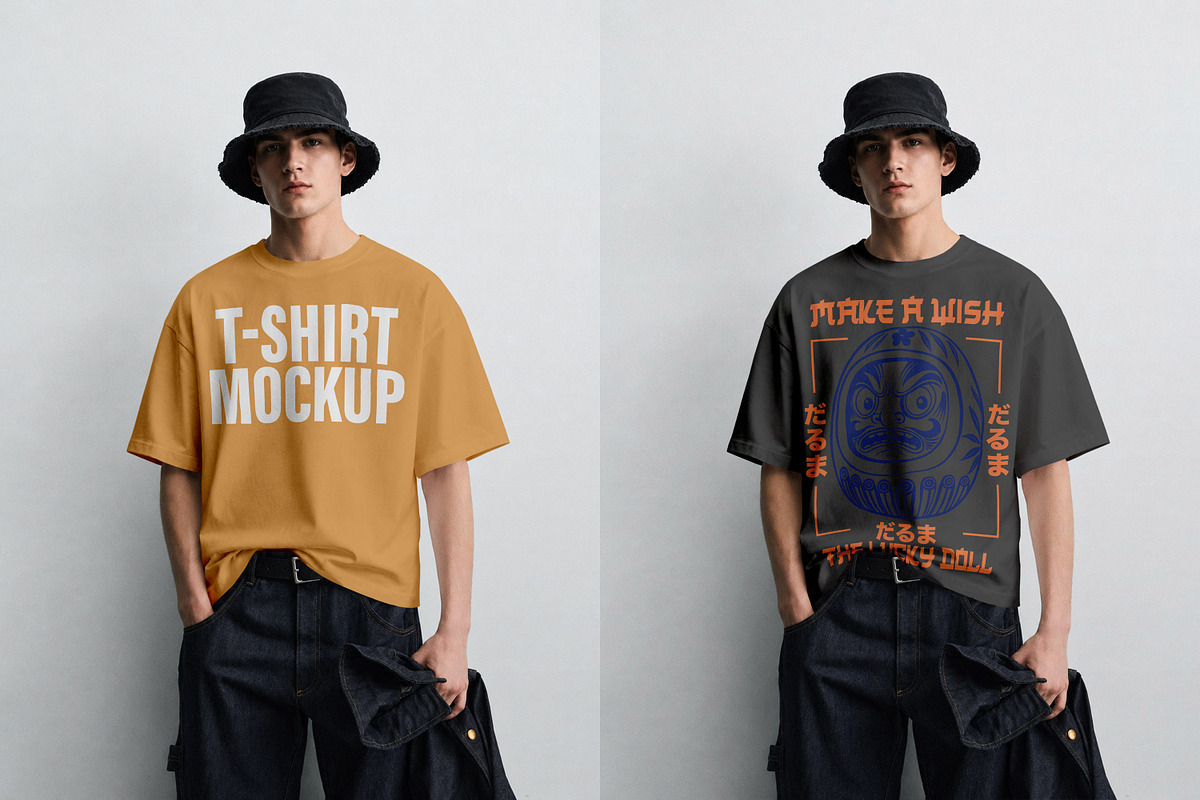 T-Shirt Mockup PSD - Male Model, a Shirt Mockup by Rymden_Fl (Photo 1 of 7)