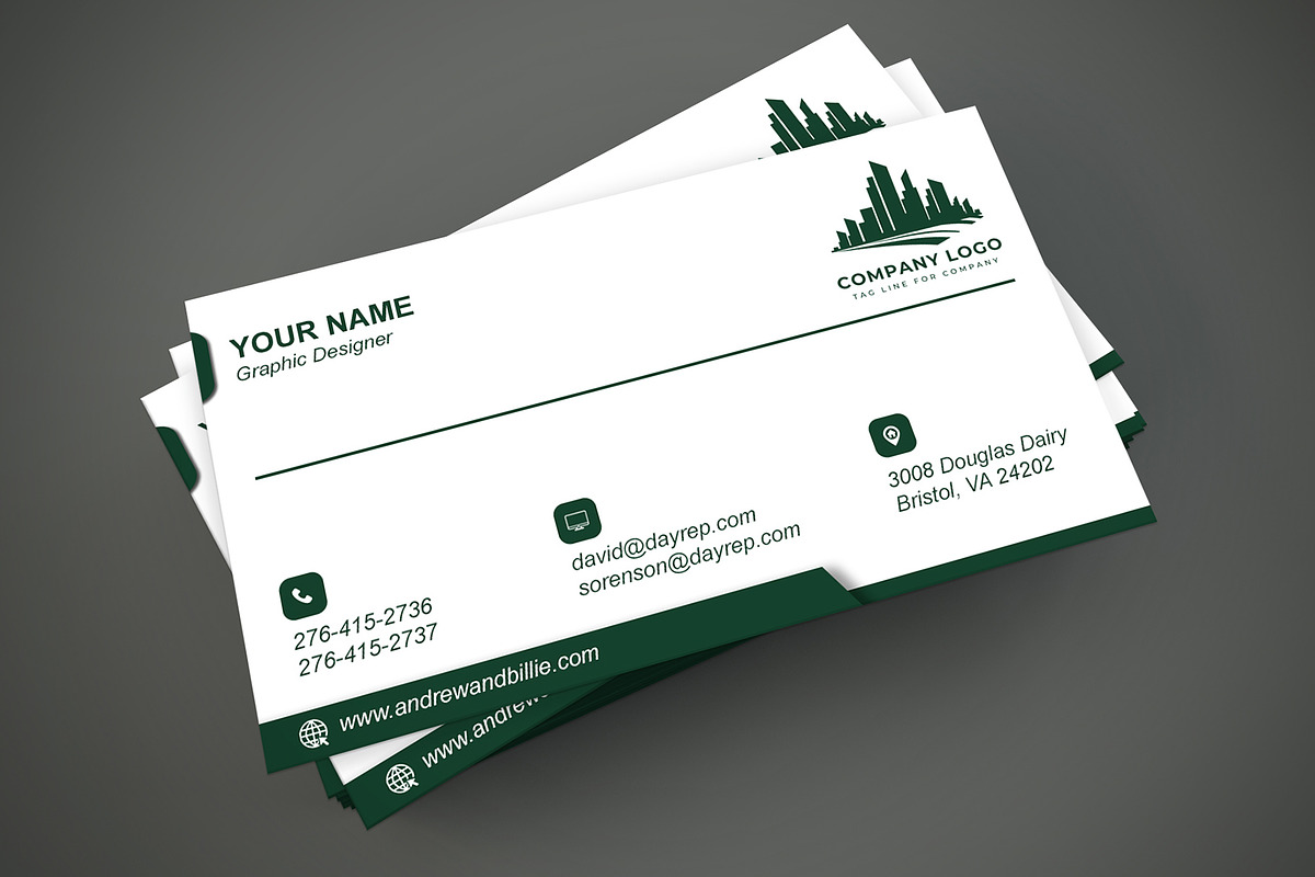 Minimal Realtor Broker Card PSD preview 5