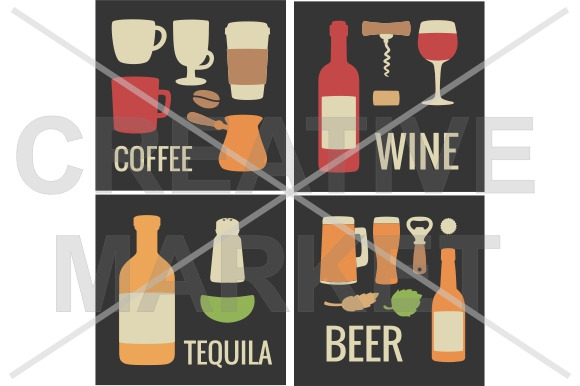Wine Coffee Beer Tequila Icon