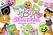 Y2K 2000s Halloween Clipart Bundle, an Object Graphic by Huxmay (Thumbnail 1 of 7)