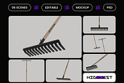 Iron Rake Mockup, a Household Mockup by hiddemaru (Thumbnail 2 of 4)