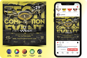 Techno Event Flyer, a Flyer Template by regalDRAW
