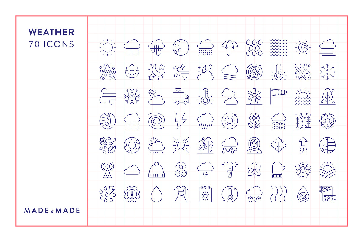 Weather Line Icons, an Outline Icon by Made by Made (Photo 5 of 7)