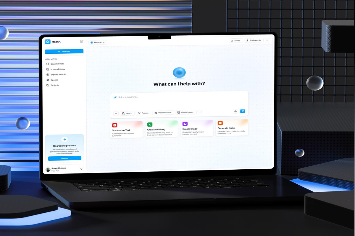 AI-Chatting Dashboard UI Kit Design, an UI Kit Template by Lumina_ui_ux202 (Photo 6 of 7)