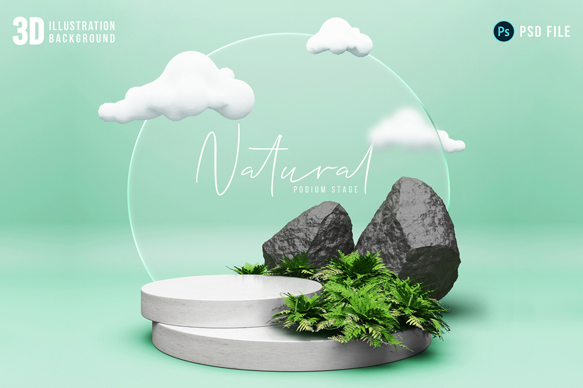 3D Podium Background, a Decorative Illustration by Modaldesain (Photo 4 of 5)