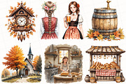 Watercolor Alpine Autumn Clipart, an Illustration by OK Design (Thumbnail 4 of 4)
