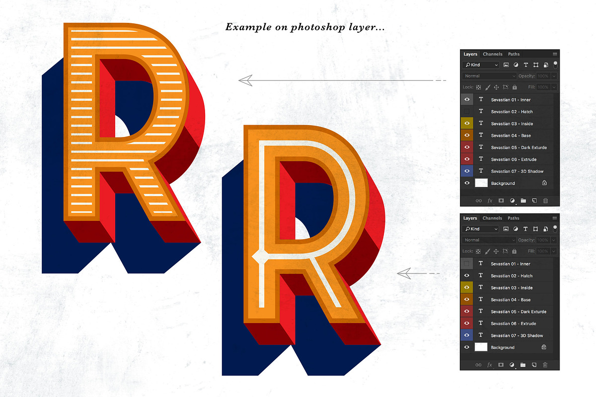 Sevastian Layered Typefaces, a Font by Adam Fathony (Photo 3 of 10)