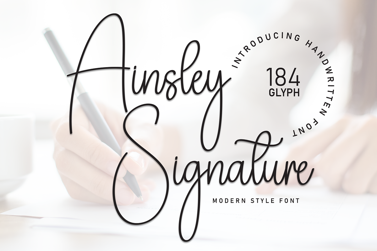Ashley Signature | Script Font, a Handwritten Font by Scratchones (Photo 1 of 8)