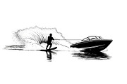 Water Ski Silhouette Vector Bundle, an Illustration by Designs_River (Thumbnail 31 of 51)