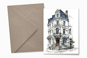 Parisian Townhouses, a Decorative Illustration by rileyBgraphics (Thumbnail 4 of 7)