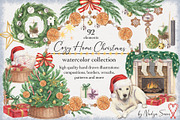 Cozy Christmas Watercolor Collection, a Seasonal Illustration by Nadya Saen Art (Thumbnail 1 of 11)